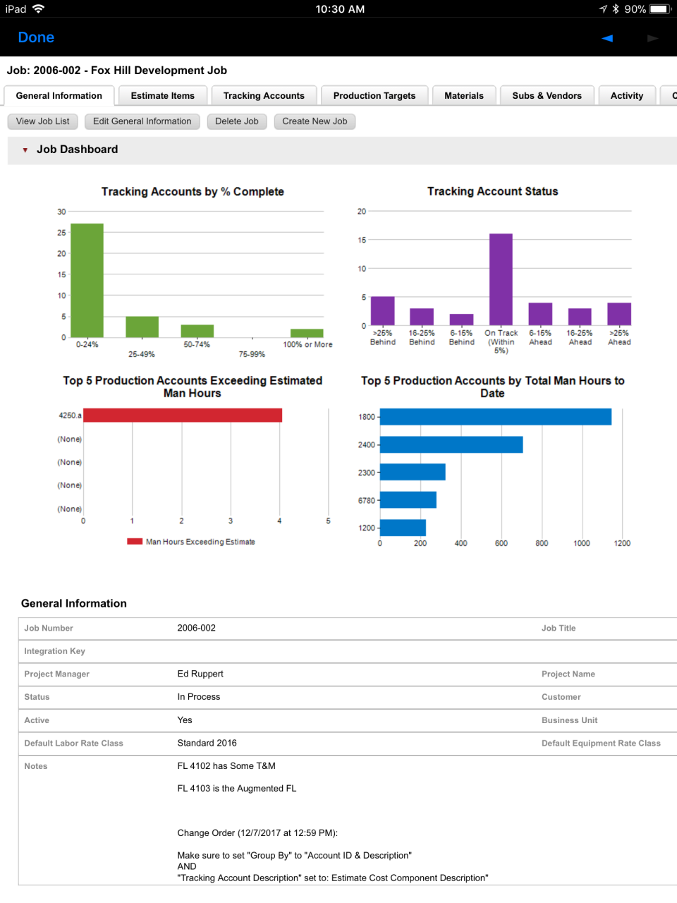 screenshot of B2W Track